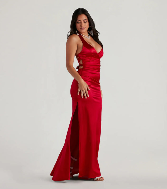 Sam Formal Satin Open Back Dress | Windsor