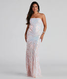 Keishla Formal Sequin Strapless Dress