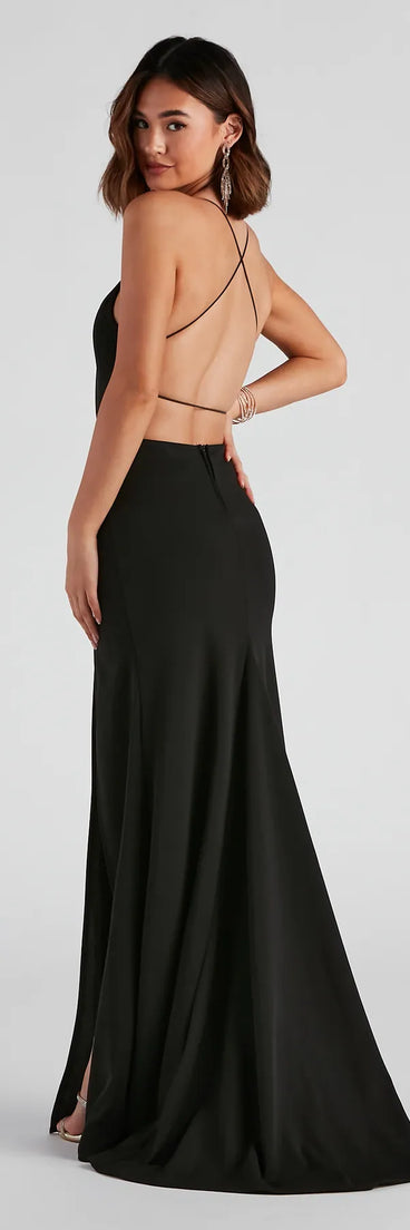 Clarice Formal Crepe Cutout Dress