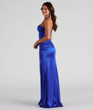 Marley Satin Halter Formal Dress