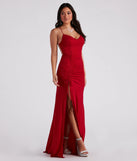 Joni Formal High Slit Glitter Dress