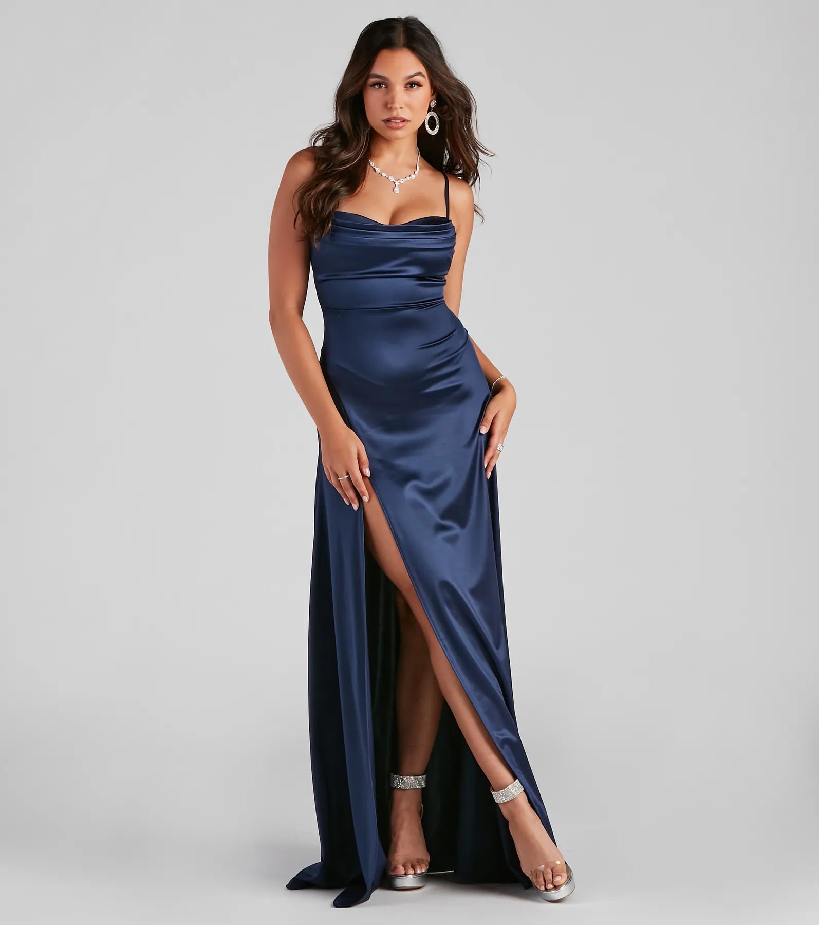 ● MARRON EDITION ● Navy Pintuck Dress Madeline Sheer Midi Dress - Navy – The Frankie Shop