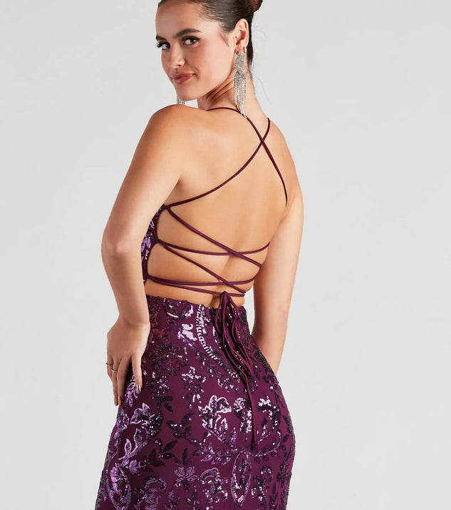 Lana Sequin Mesh Formal Dress | Windsor Lana Sequin Mesh Formal Dress | Windsor