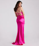 You'll feel stylish and confident in the Serenity Ruched Satin Formal Dress as your Winter Formal Dress to stand out at your dance or event.