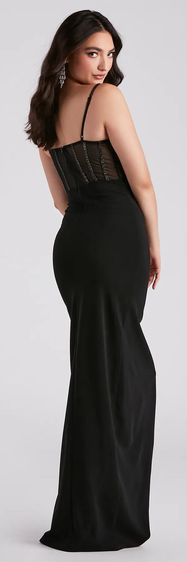 Ensley Formal Crepe Bustier Dress