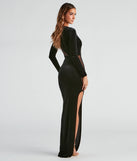 Saylor Velvet Mesh Formal Dress