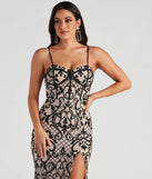Step into Prom 2025 in a black prom dress, where unique Windsor accents and the standout JoJo Formal Sequin Bustier Bodycon Dress style come together.
