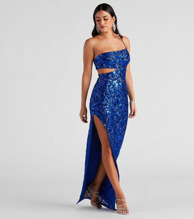 Lenny Formal Sequin One Shoulder Dress | Windsor Lenny Formal Sequin One Shoulder Dress | Windsor