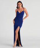 Christly Formal Crepe Surplice Dress