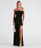 The Jaime Feather Trim Velvet Mermaid Dress is a black holiday dress with a festive style, crafted from luxe fabrics and with unique design accents, a perfect pick as your holiday party dress.