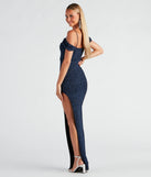 Mariah Glitter Knit Formal Dress