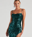 Leah Formal Sequin Mesh Long Dress