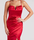 Katelyn Ruched Satin Mermaid Dress