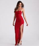 Revamp your 2025 wardrobe with this chic addition, the Gloria Formal Glitter Long Dress in red, perfect for elevating your style in the new year.