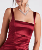 Callie High Slit Satin Formal Dress