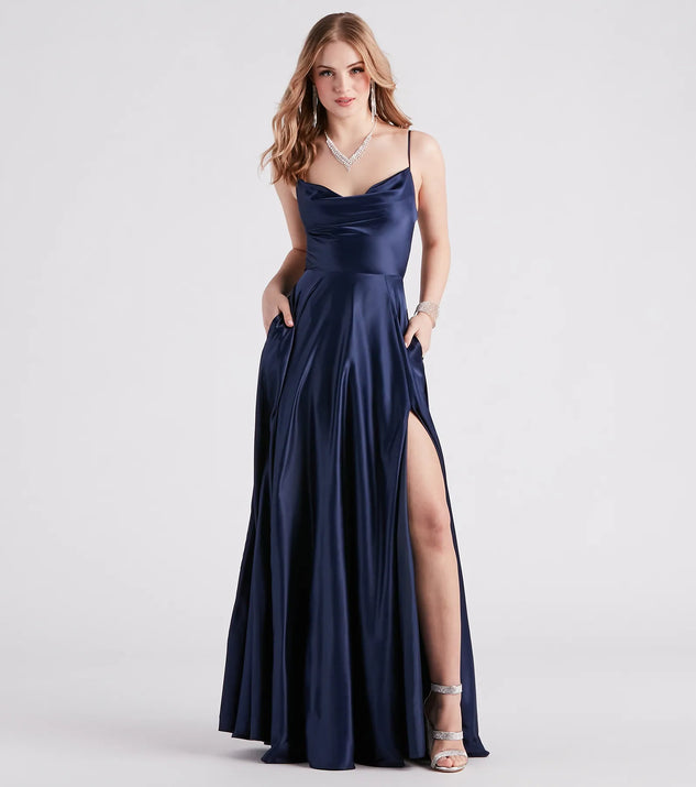 chinese dress ladies Winslow Formal Satin Lace-Up Dress