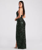 Emery Formal Wrap Sequin Dress