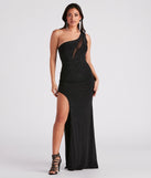 Jordan Rhinestone One-Shoulder Mermaid Dress