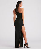Jordan Rhinestone One-Shoulder Mermaid Dress