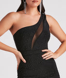 Jordan Rhinestone One-Shoulder Mermaid Dress