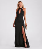 Lindsay Formal Crepe Halter Dress
