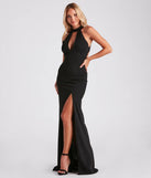 Lindsay Formal Crepe Halter Dress