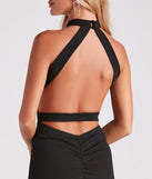 Lindsay Formal Crepe Halter Dress