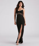 Rihanna Formal Crepe Rhinestone Dress