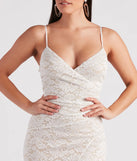 Leanne Formal Glitter Lace Dress
