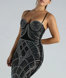 Mckenzie Formal Rhinestone Mesh Long Dress
