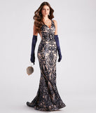 Turn heads in the beaming Mariah Formal Sequin Mesh Mermaid Dress, a stunning navy sequin dress designed to add sparkle and elegance to your next night out or special occasion.