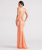 Ariella Formal High Slit Sequin Mermaid Dress