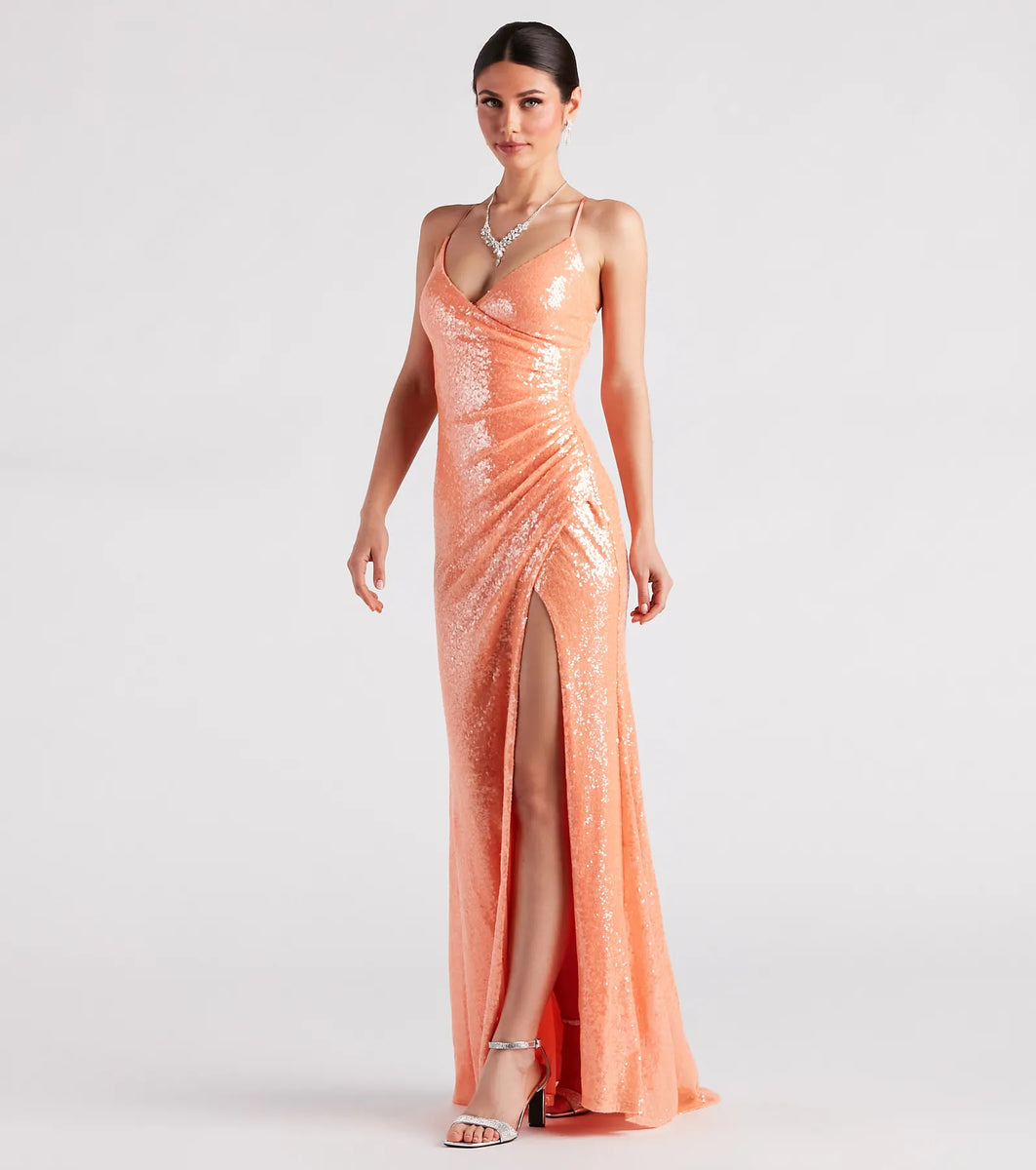 Ariel Formal Stylish Iridescent Sequin Dress