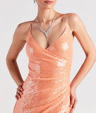 Ariella Formal High Slit Sequin Mermaid Dress