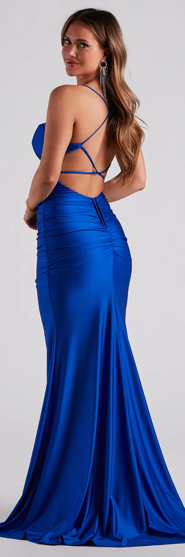 Martha Formal Satin Mermaid Long Dress