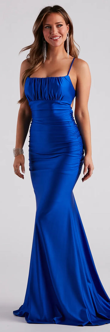 Martha Formal Satin Mermaid Long Dress