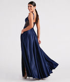 Katheryn Formal Satin Corset A-Line Dress