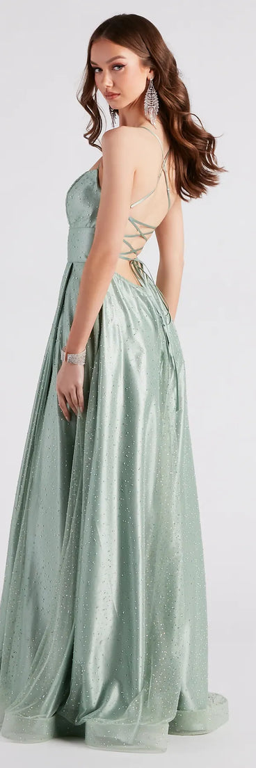 Alexis Formal Rhinestone A-Line Dress