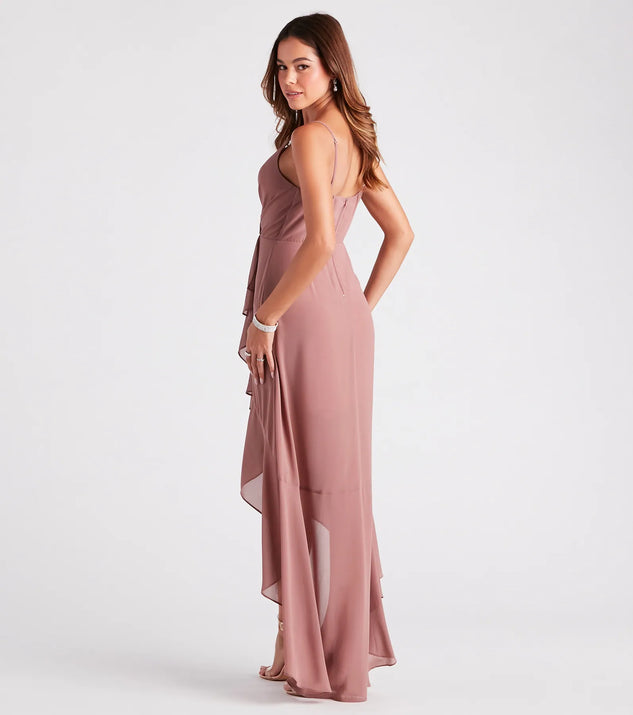 Gracie Formal Chiffon A-Line High Low Dress | Windsor