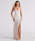 Cora Lace V-Neck Mermaid Formal Dress