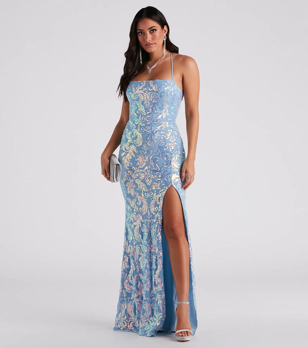 Prom Dresses Baby Blue Dress Windsor Jayleen Formal Sequin Lace-Up A-Line Dress Windsor Prom Dresses Baby Blue Dress Windsor Jayleen Formal Sequin Lace-Up A-Line Dress Windsor