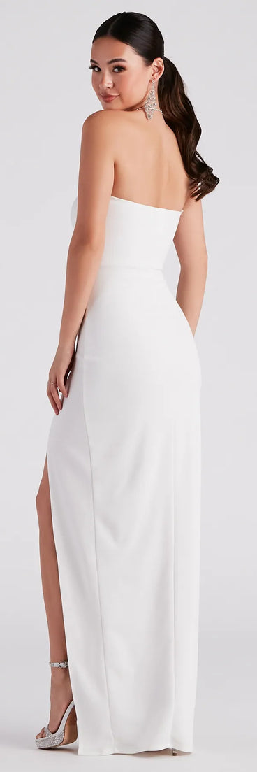 Whittney Formal Crepe A-Line Dress