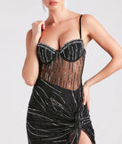 Mia Formal Rhinestone Bustier Long Dress