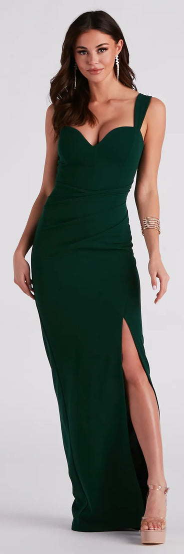 Ashleigh Formal Crepe A-Line Dress