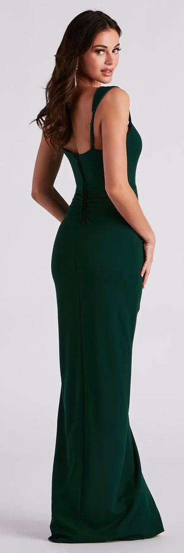 Ashleigh Formal Crepe A-Line Dress