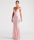 Make a bold statement in the Bethanie Formal Sequin V-Neck Mermaid Dress in pink, the perfect spring dress for weddings, cocktail hours, nights out, and/or seasonal celebrations.
