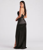 Janie Formal Satin Lace Long Dress