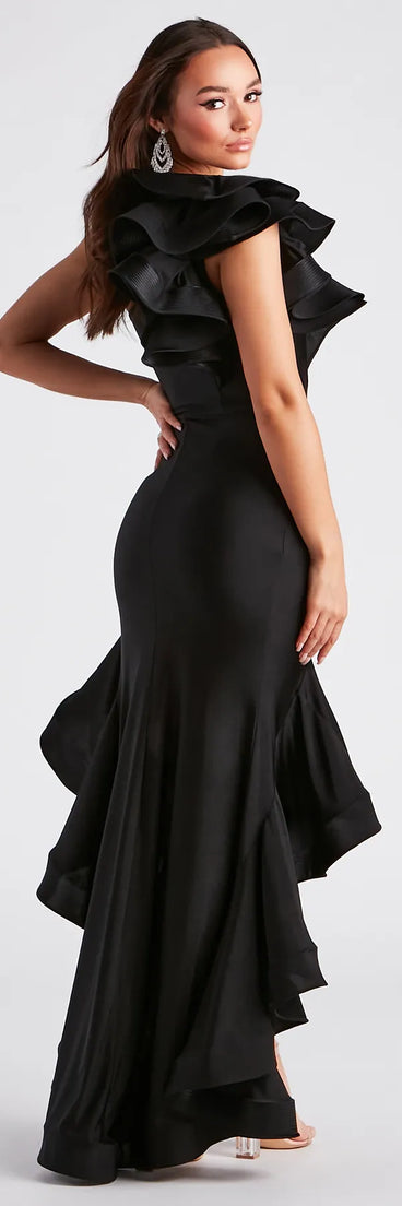 Audrey Formal Ruffled One Shoulder Dress