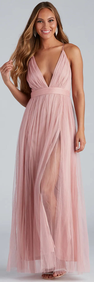 Elisabeth Pleated Tulle Formal Dress | Windsor Elisabeth Pleated Tulle Formal Dress | Windsor