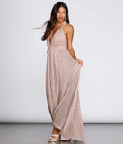 Haley Formal Shimmering Metallic Dress